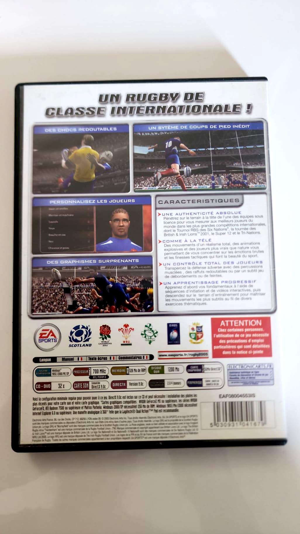 EA Sports Rugby 2005 – Jeu PC CD-ROM – Simulation Rugby – EA Sports – Version Française
