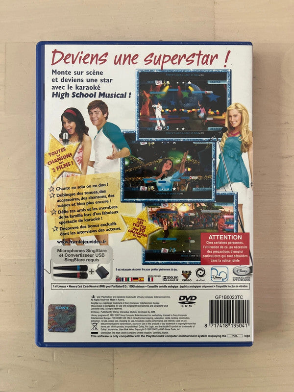 PlayStation 2 - jeu singstar Disney high school musical