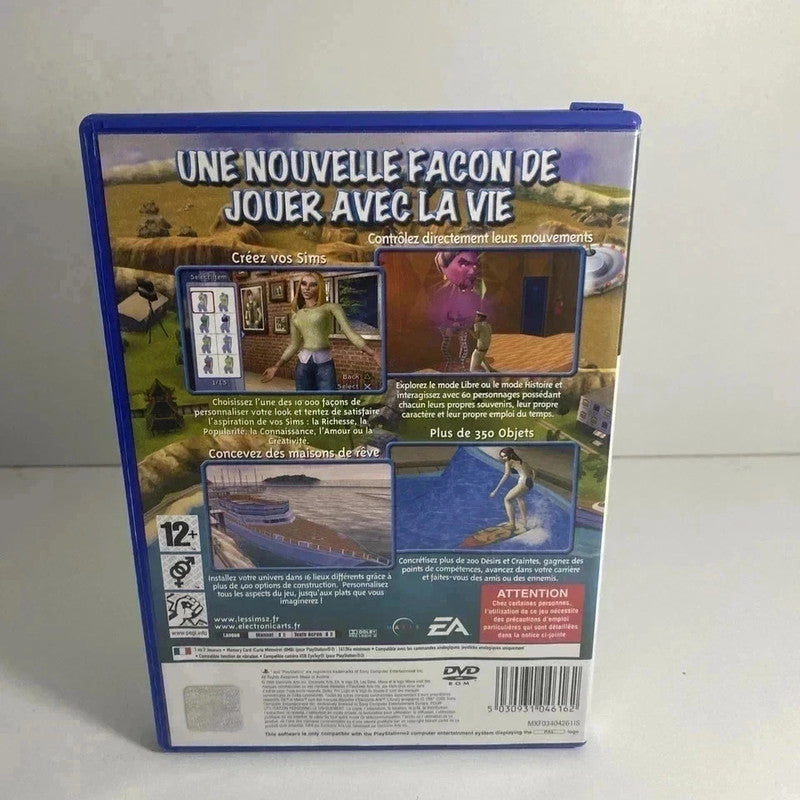 Sony ps2 PlayStation 2 jeu vidéo Les Sims 2 simulation pegi 12