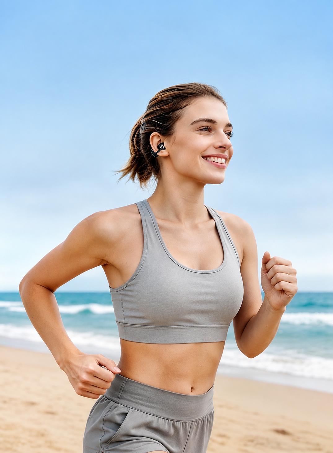 Écouteurs Bluetooth Sans Fil à Oreille Ouverte – 40 h d'Autonomie, Bluetooth 6.0, Boîtier Écran LED, USB-C, IPX6