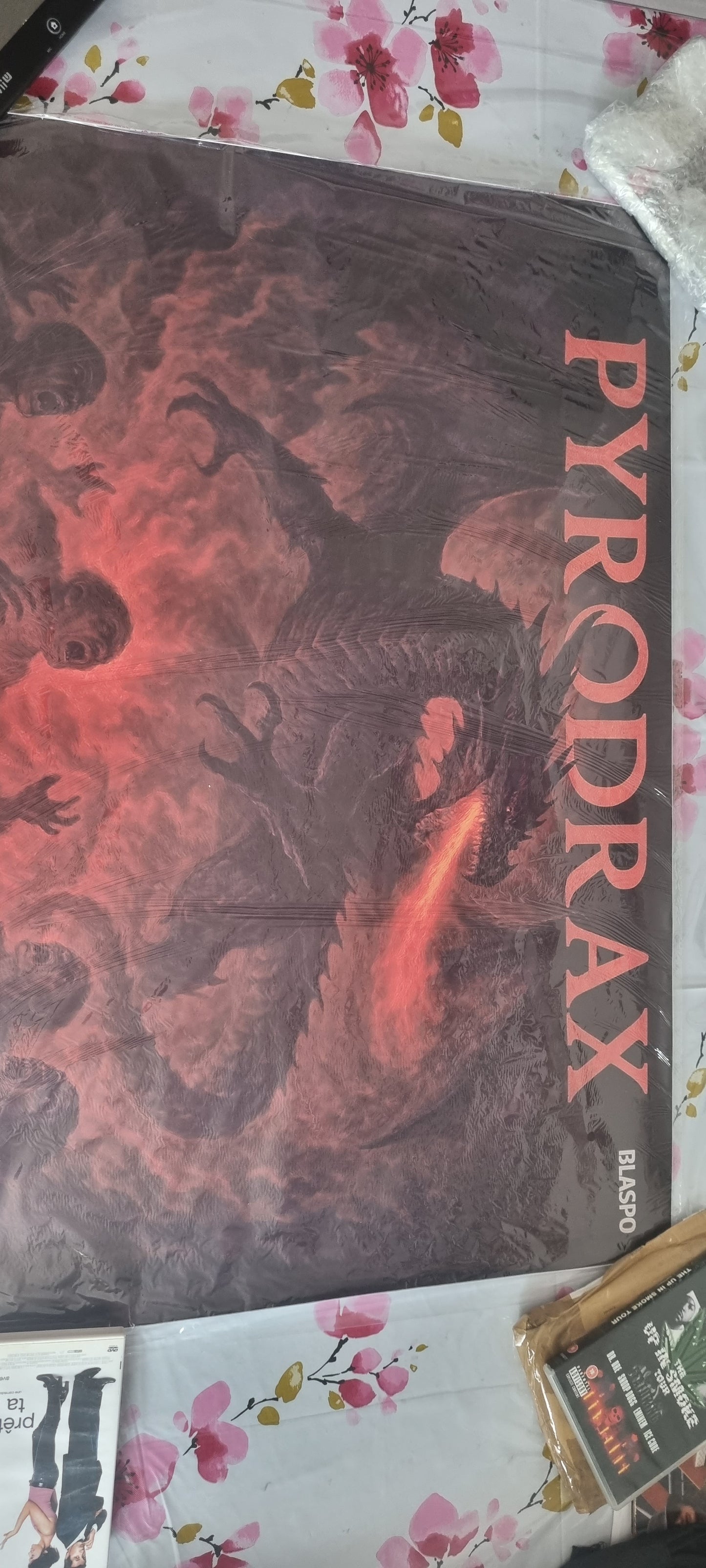 Stickers muraux PYODRAX – dragon de feu infernal, art fantastique apocalyptique – décoration murale géante 90x60 cm, exclusivité – 8