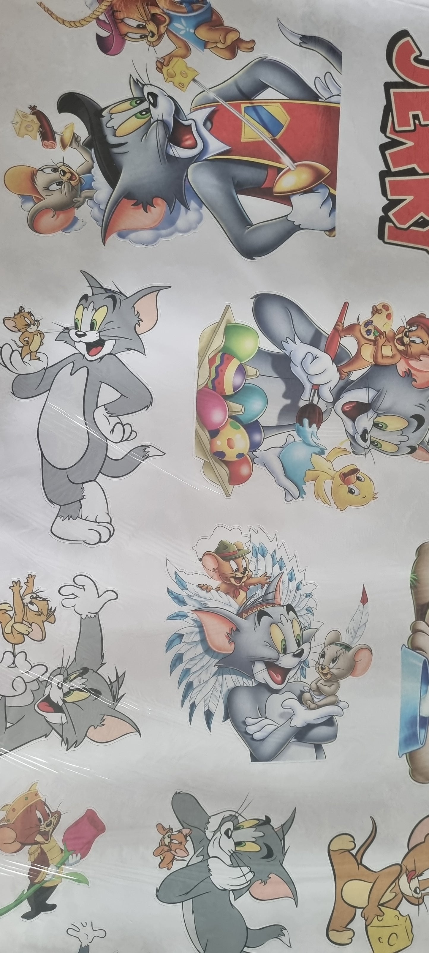 Stickers muraux Tom & Jerry – grand format 90x60 cm – déco fun pour chambre d’enfant, salon ou salle de jeux – vintage cartoon – 8