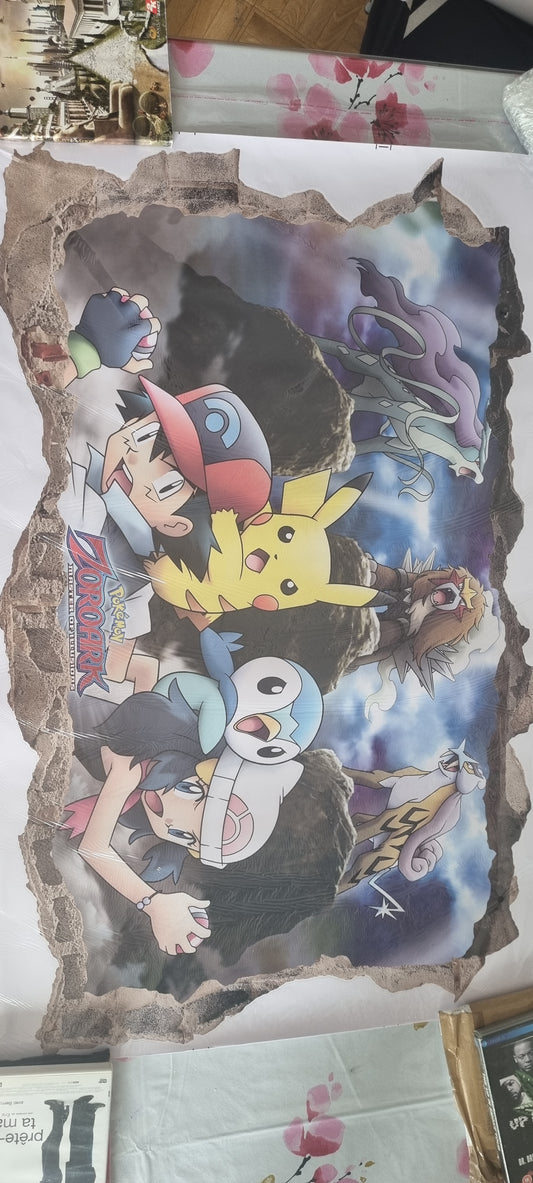 Stickers mural Pokémon Zoroark – Héros en action ! Grand format 90x60 cm – déco murale intense pour fans d’aventure – 8