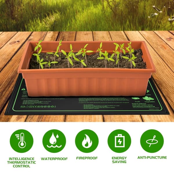 Tapis Chauffant pour Semis 50 cm – Coussin Chauffant Étanche pour Germination et Plantes d’Intérieur