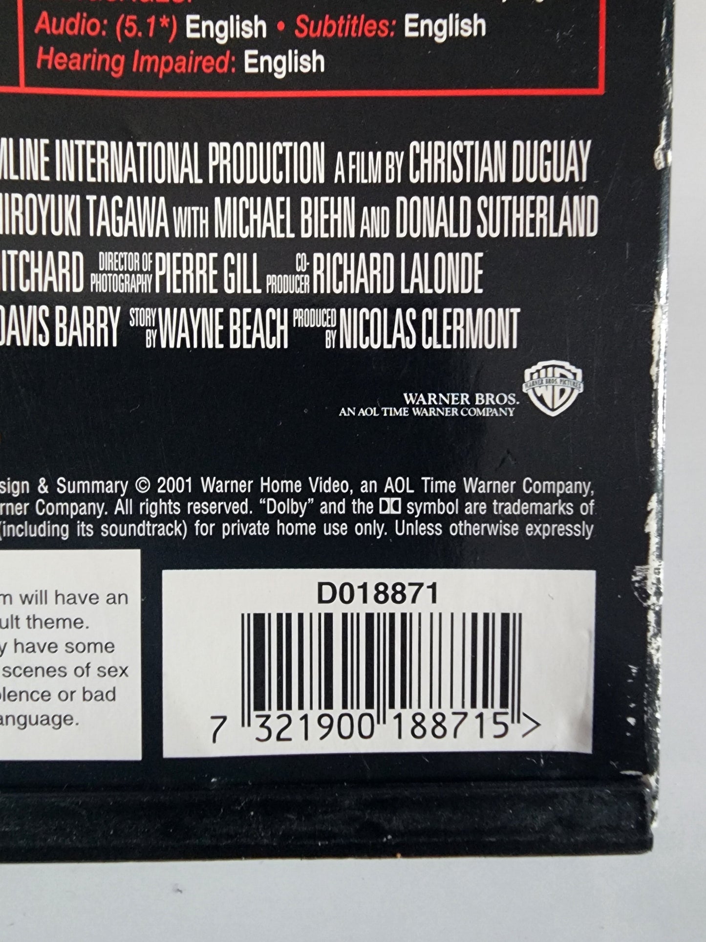 The Art of War DVD - Code-barres 7321900188715 D018871