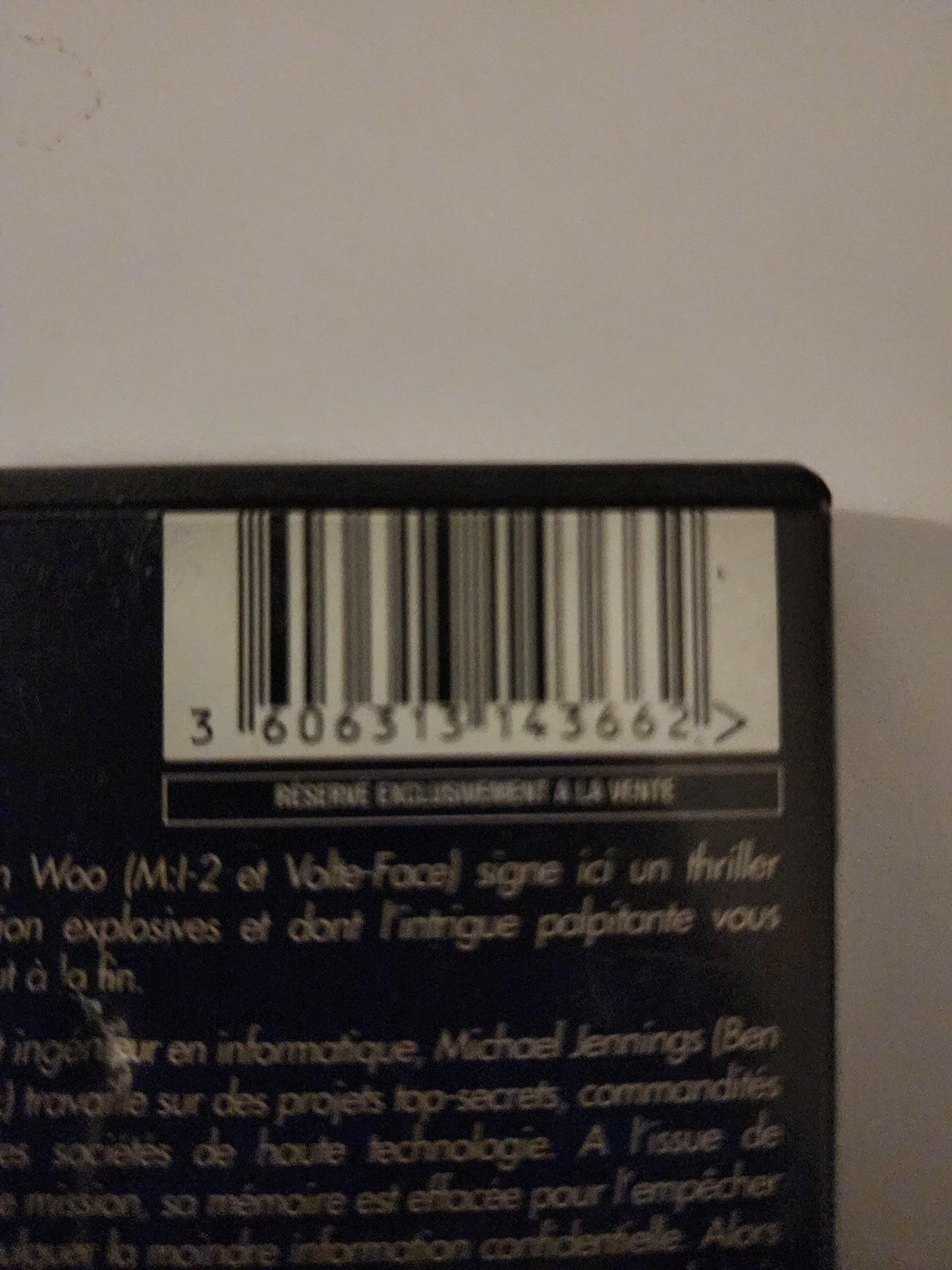 Paycheck DVD - Code-barres