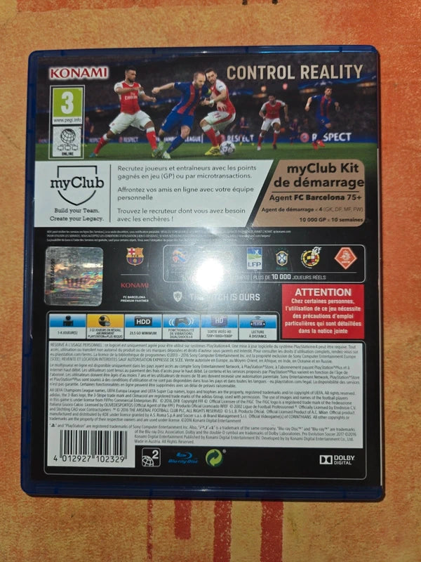 Jeux PES 2017 ps4