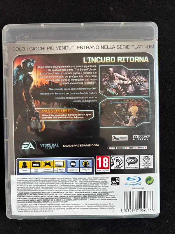 Dead space 2 platinum senza libretto ps3