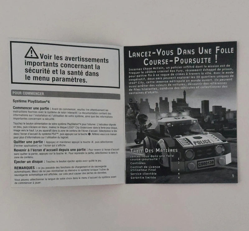 Lego city undercover : PS4