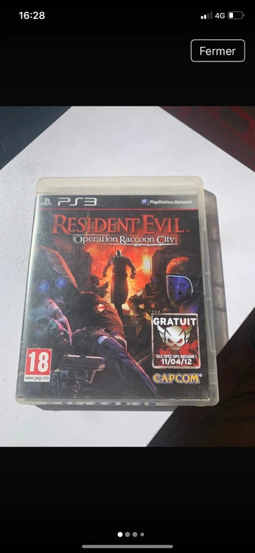 Jeu ps3 résident evil