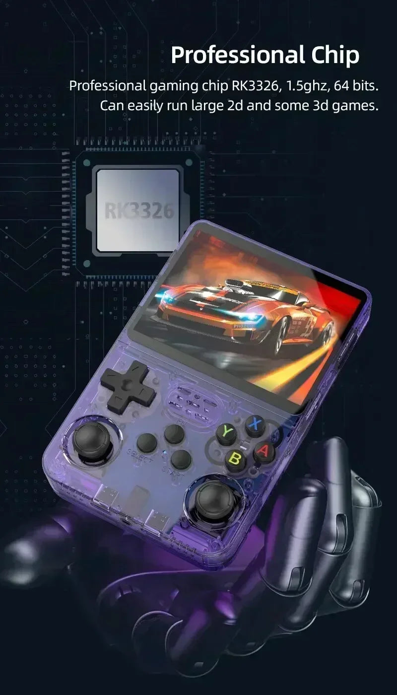 Console rétro portable R36S 64Go – violet