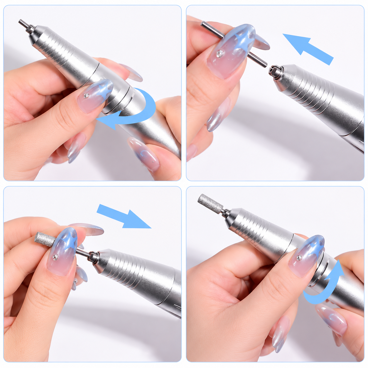 Ponceuse à Ongles Électrique 2-en-1 | 45 000 tr/min + Lampe UV LED | Manucure Pédicure Gel Acrylique Semi-Permanent