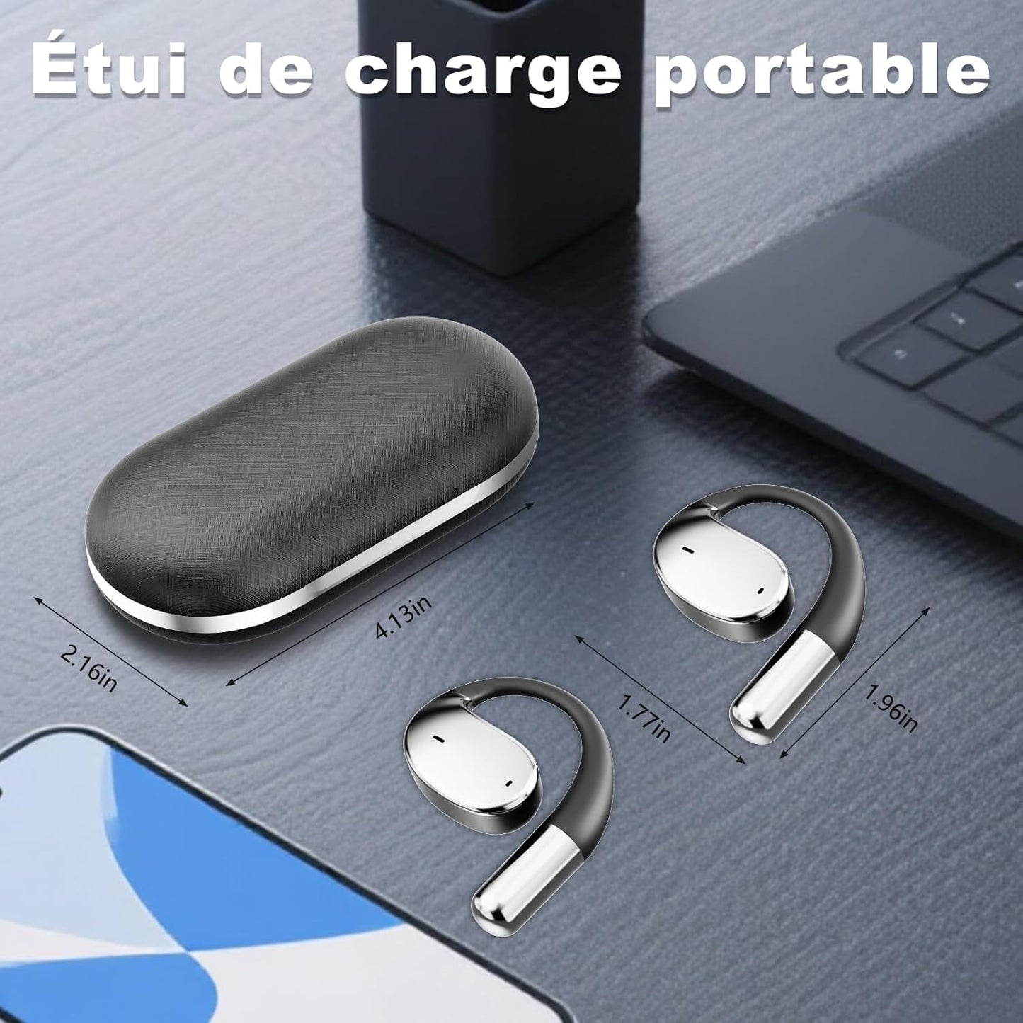 Écouteurs Bluetooth 6.1 Open Ear – Traduction IA 198 Langues – Micro ENC HD – 80h Autonomie – Android & iPhone