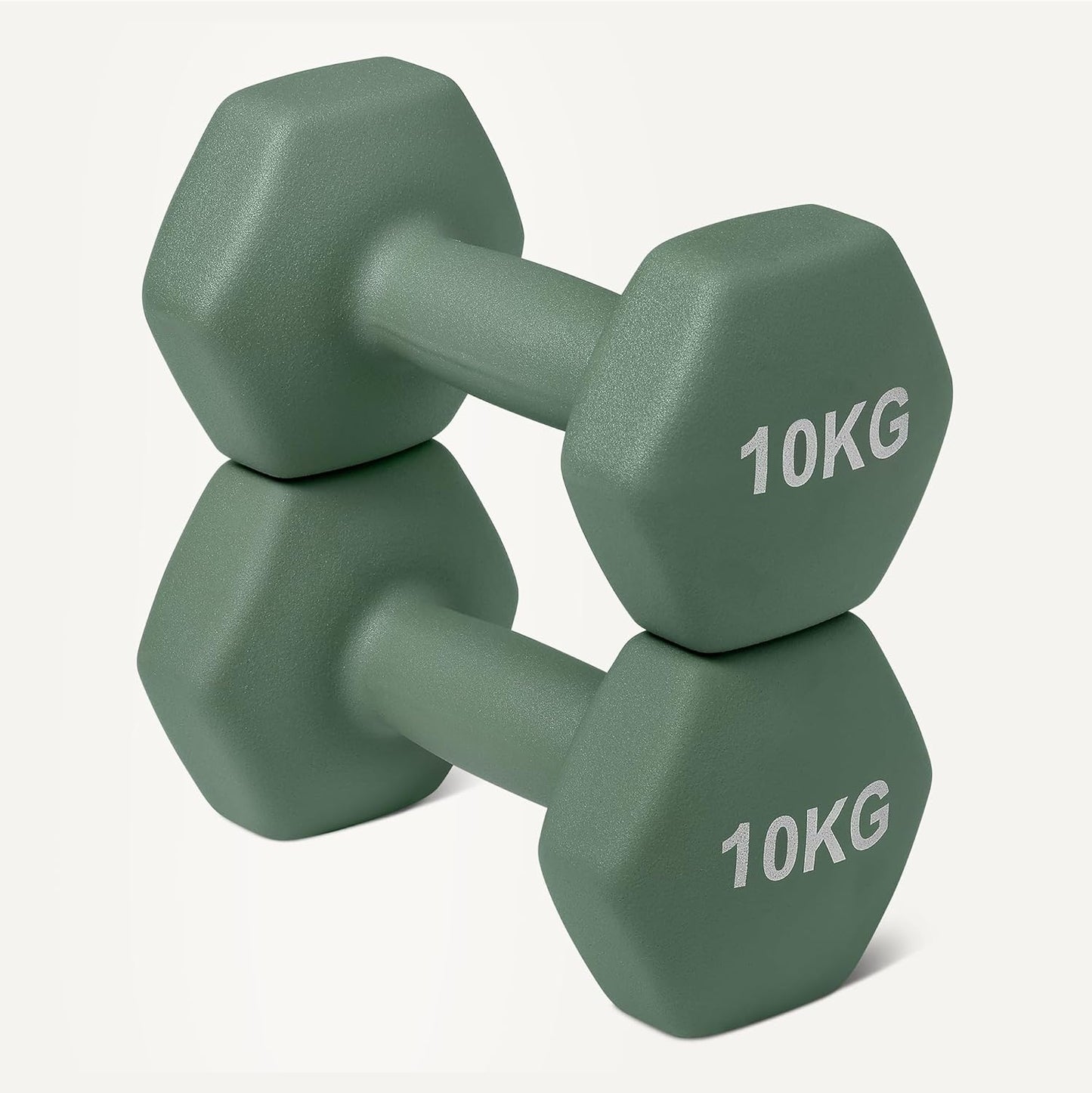 Haltères Hexagonaux 10 kg en Néoprène – Paire de Poids Antidérapants pour Musculation et Fitness