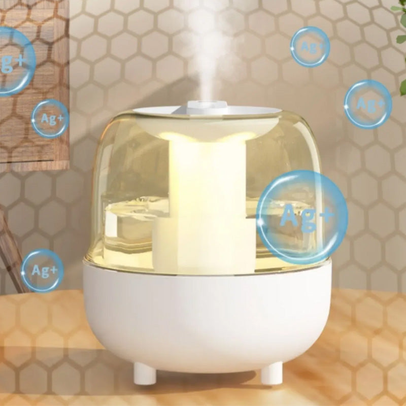 Humidificateur d’Air Ultrasonique 4L avec LED – Diffuseur d’Huiles Essentielles Grande Capacité – Double Brumisation Aromathérapie pour Chambre Bureau Maison