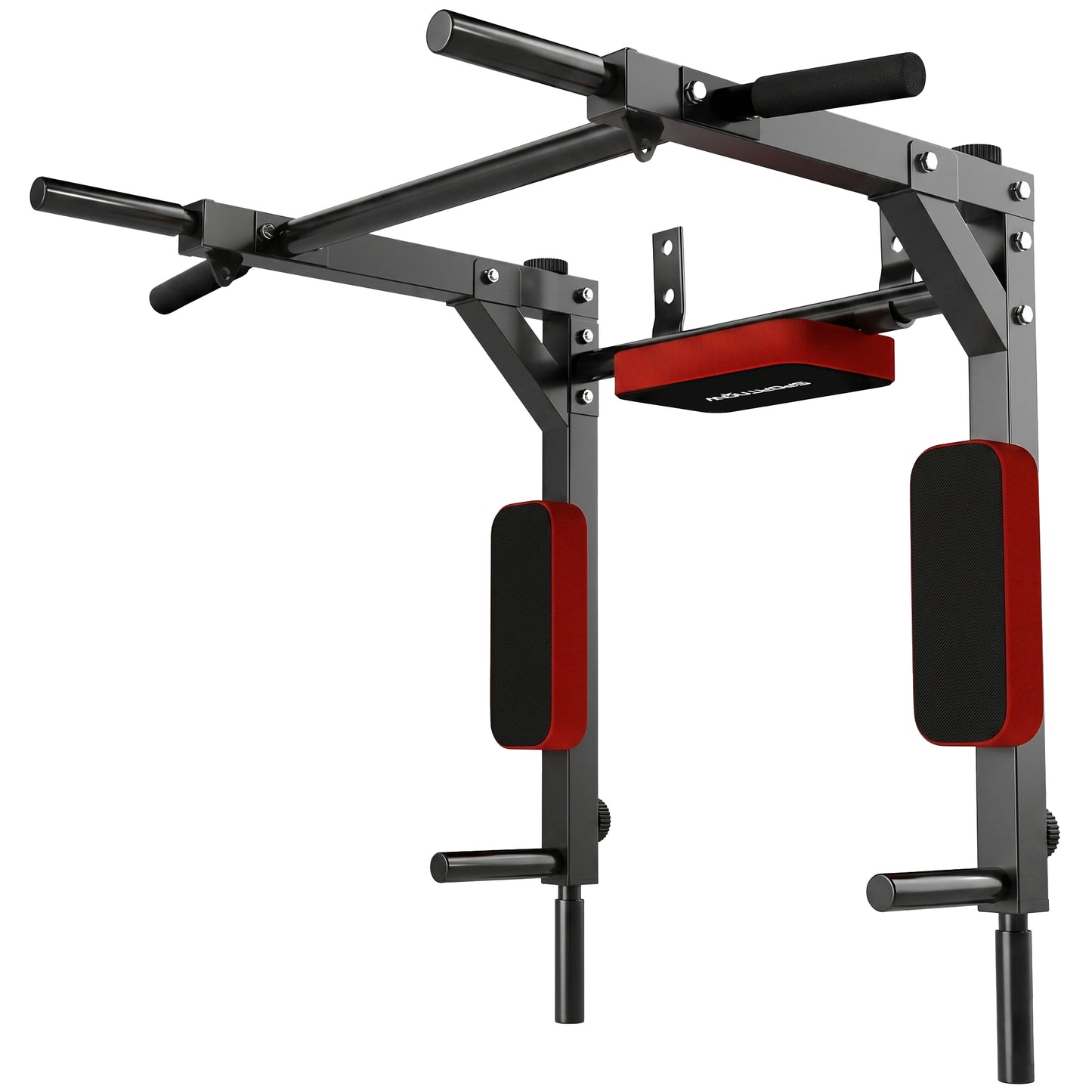 Barre de Traction Murale Multifonction 2 en 1 – Dips, Poignées Antidérapantes, Charge Max 200 kg | Musculation Domicile