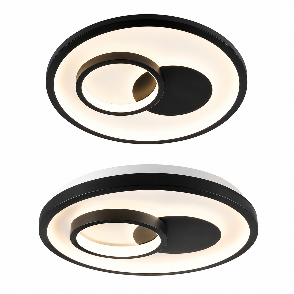 Plafonnier LED Moderne 30W Dimmable avec Mémoire, 3 Températures de Couleur 3000K-6500K, Luminaire Design Rond pour Salon, Chambre et Cuisine