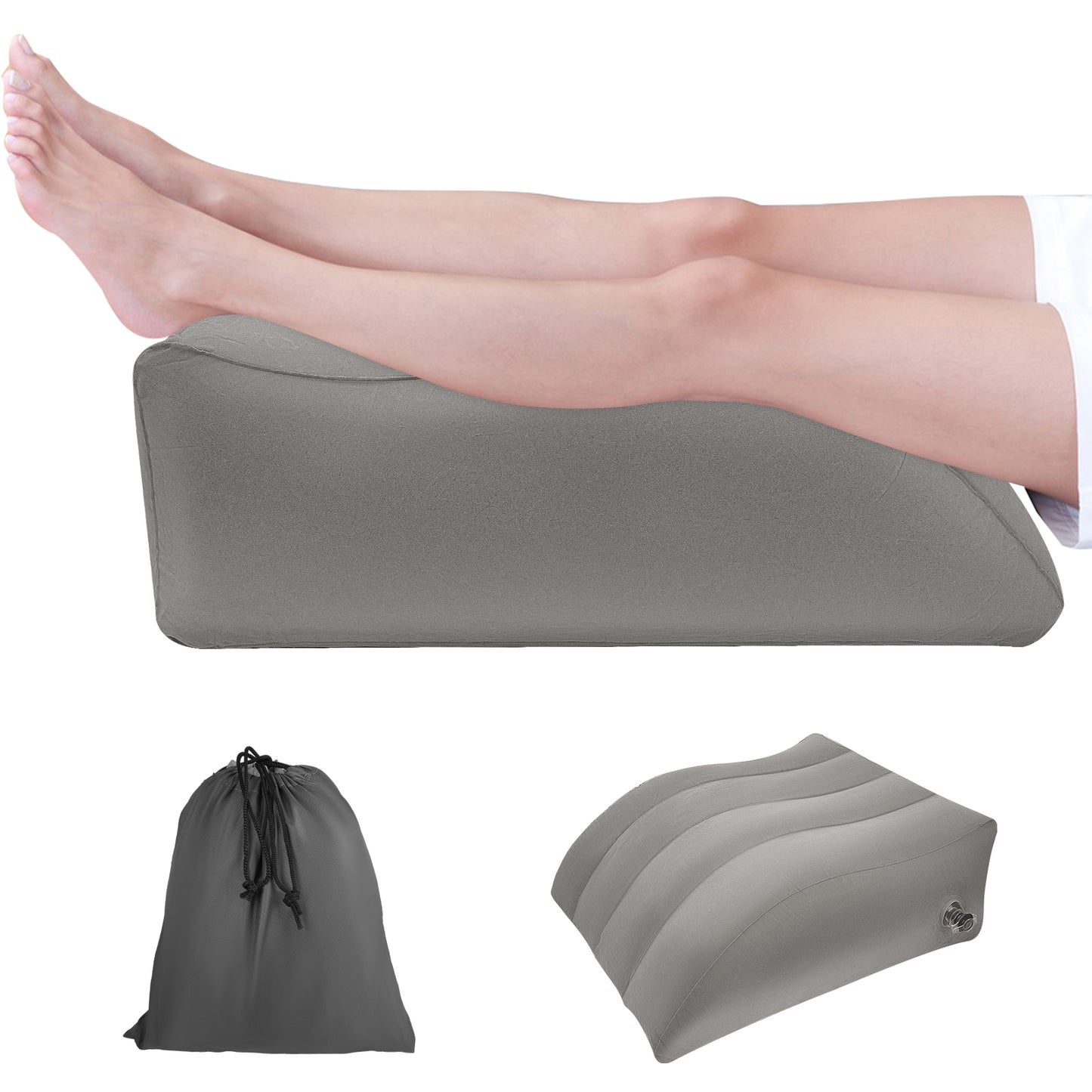 Coussin Surélévation Jambes Mémoire de Forme – Coussin Ergonomique Repose Jambes Gonflable