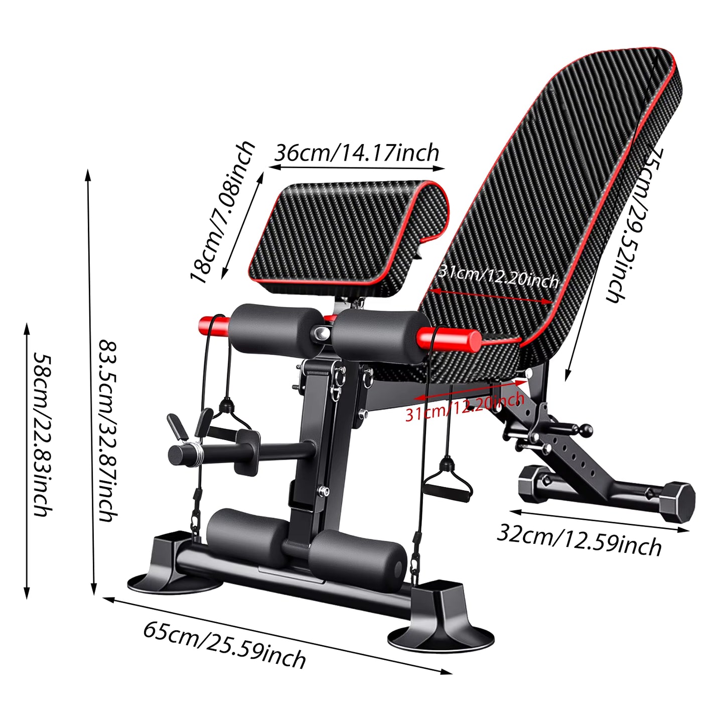 Banc de Musculation Pliable Multifonction Réglable – Développé Couché, Abdominaux, Pupitre à Biceps | Entraînement Complet à Domicile