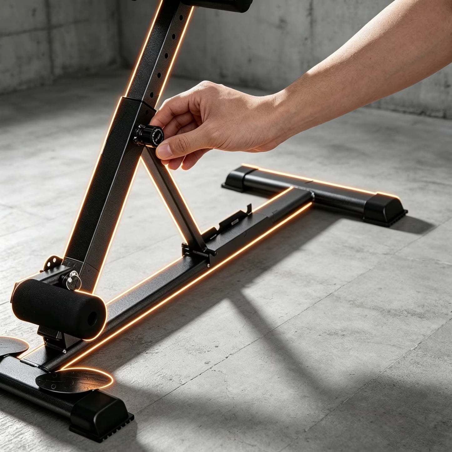 Banc d'Extension Dorsale Pliable Réglable – Chaise Romaine Multifonction Lombaires, Abdos, Gainage