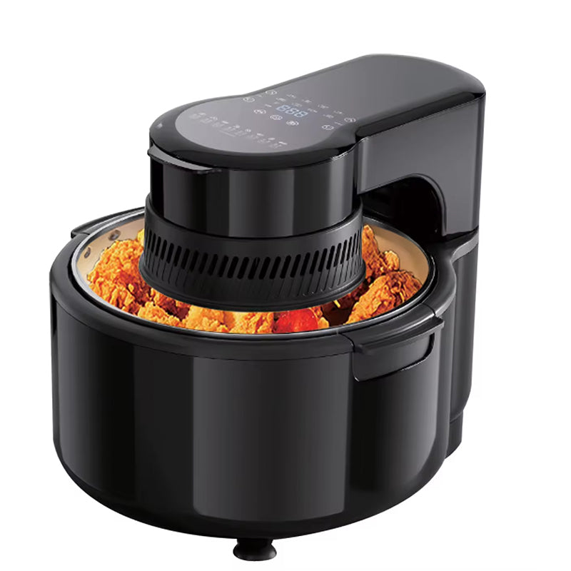 Friteuse à Air 5L Numérique 1200W avec Fenêtre de Visualisation LED – Air Fryer Familiale 8 Programmes – Cuisson Sans Huile
