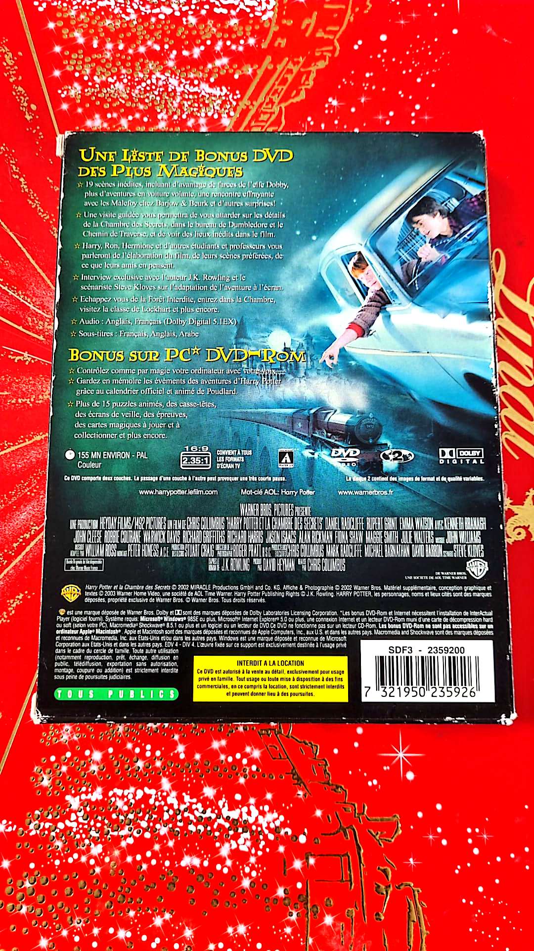 DVD : harry potter et la chambre des secrets en