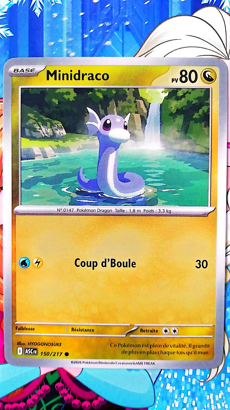 Carte Pokémon Minidraco 150/217 PV 80 – Carte Officielle Française – Pokémon Dragon