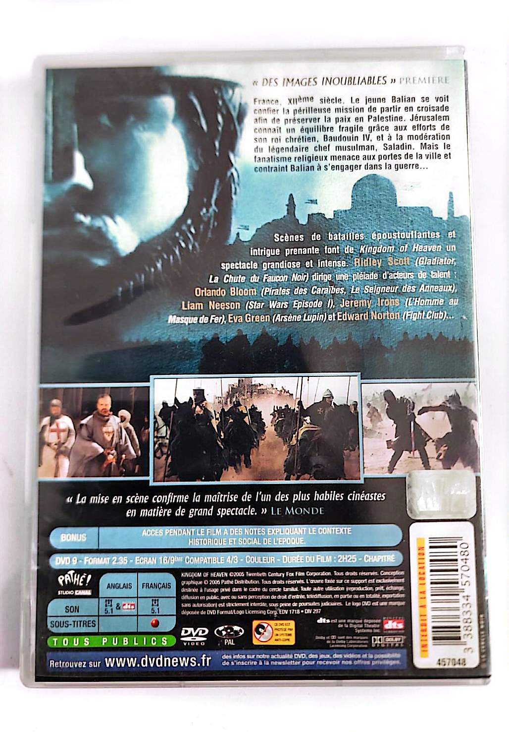 Kingdom of Heaven – DVD | Film Historique | Ridley Scott | Orlando Bloom | 20th Century Fox | Zone 2