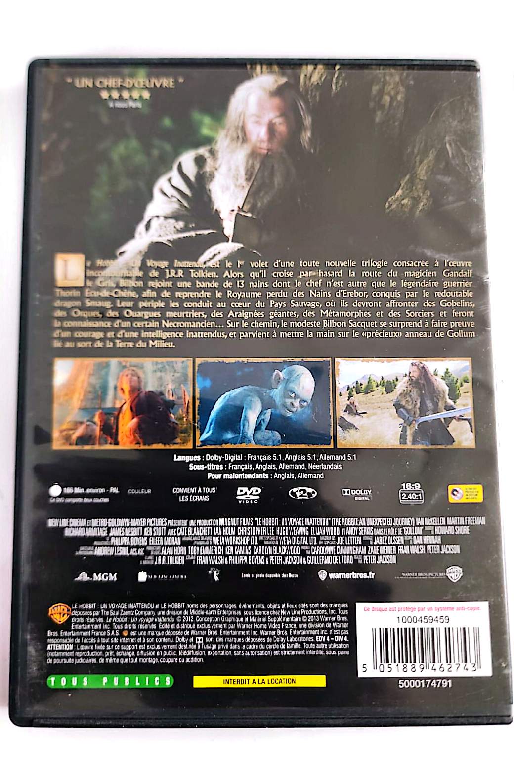 Le Hobbit : Un Voyage Inattendu – DVD | Fantasy Aventure | Peter Jackson | Tolkien | Zone 2