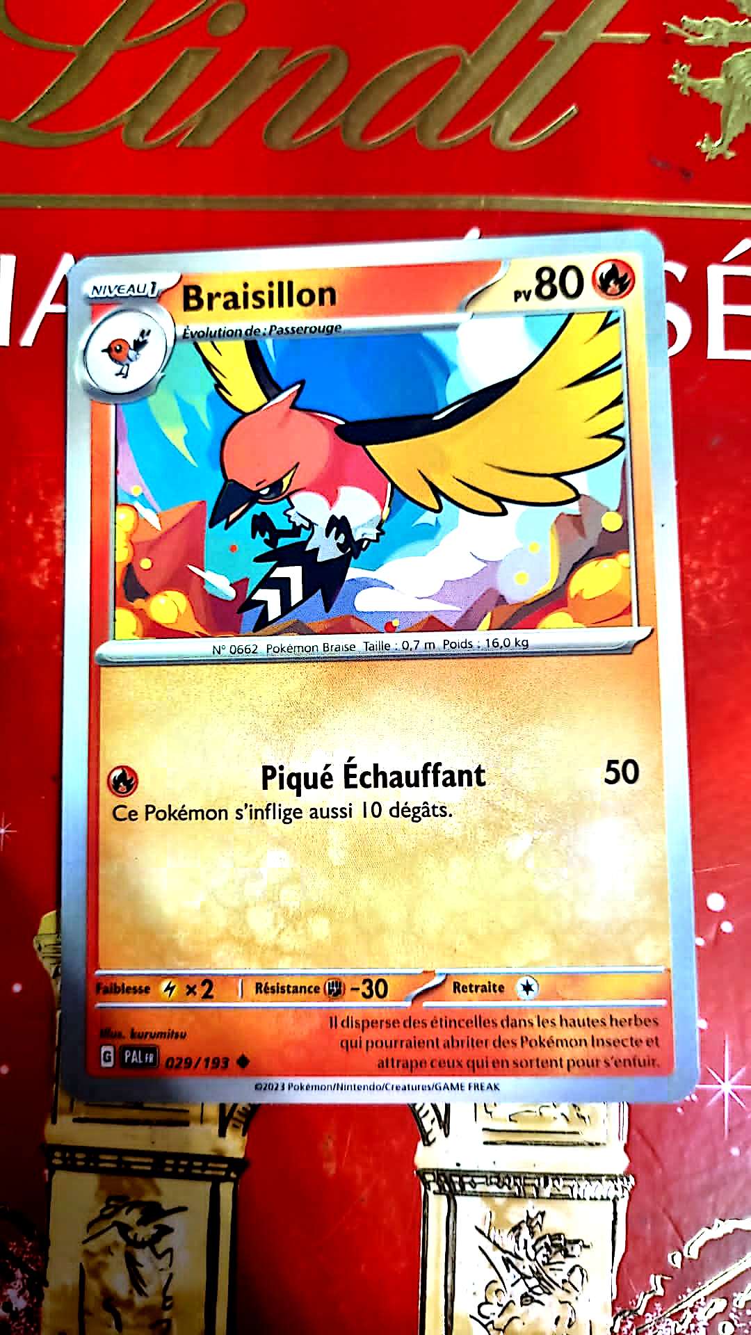 Carte Pokémon – Brasilllon – 80 PV – Attaque Piqué Éblouissant