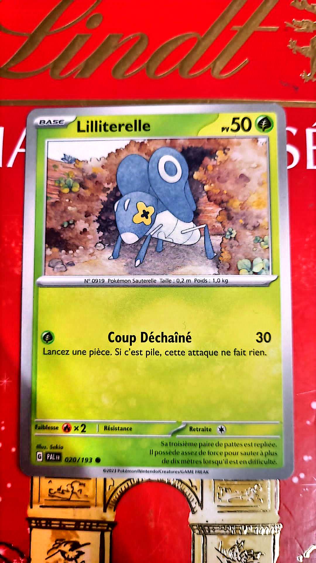 Carte Pokémon – Lilliterelle – 50 PV – Attaque Coup Déchaîné
