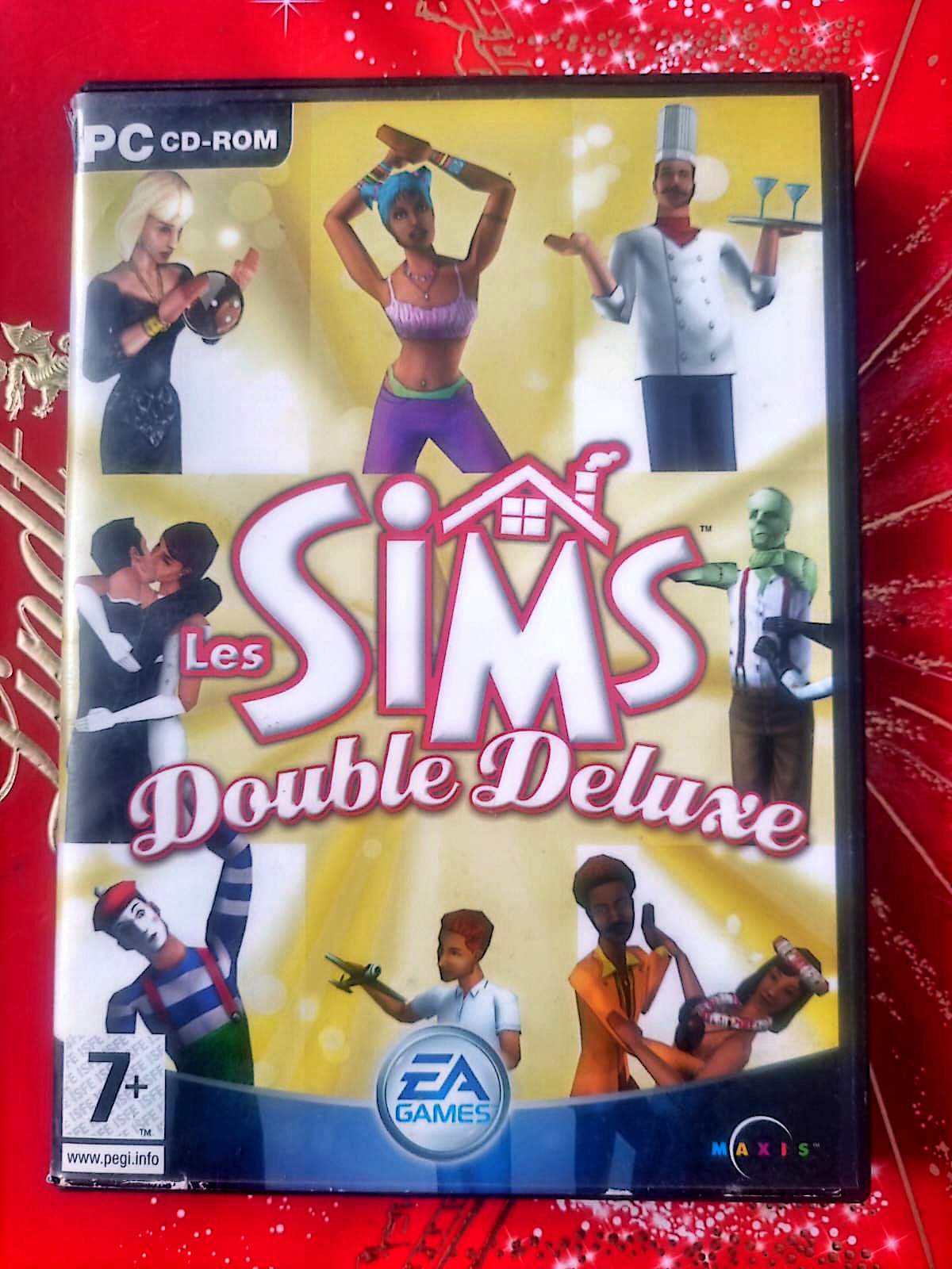 Les Sims Double Deluxe – Jeu PC – Boîte + livret – 3 CD (contenu incomplet