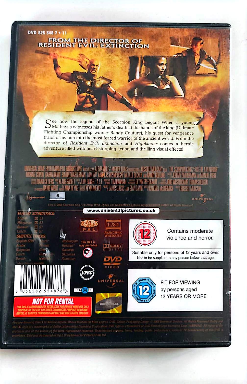 The Scorpion King 2 : Rise of a Warrior – DVD | Randy Couture | Universal | Action Aventure Fantasy | Occasion Bon État