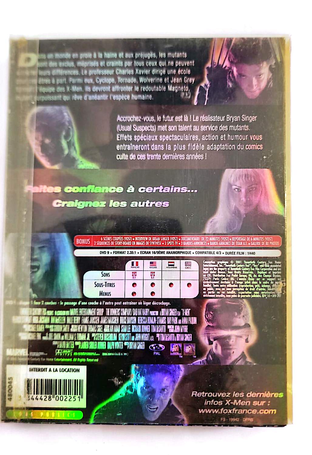 X-Men – Édition Collector DVD | Hugh Jackman | Bryan Singer | 20th Century Fox | VF | Occasion Bon État