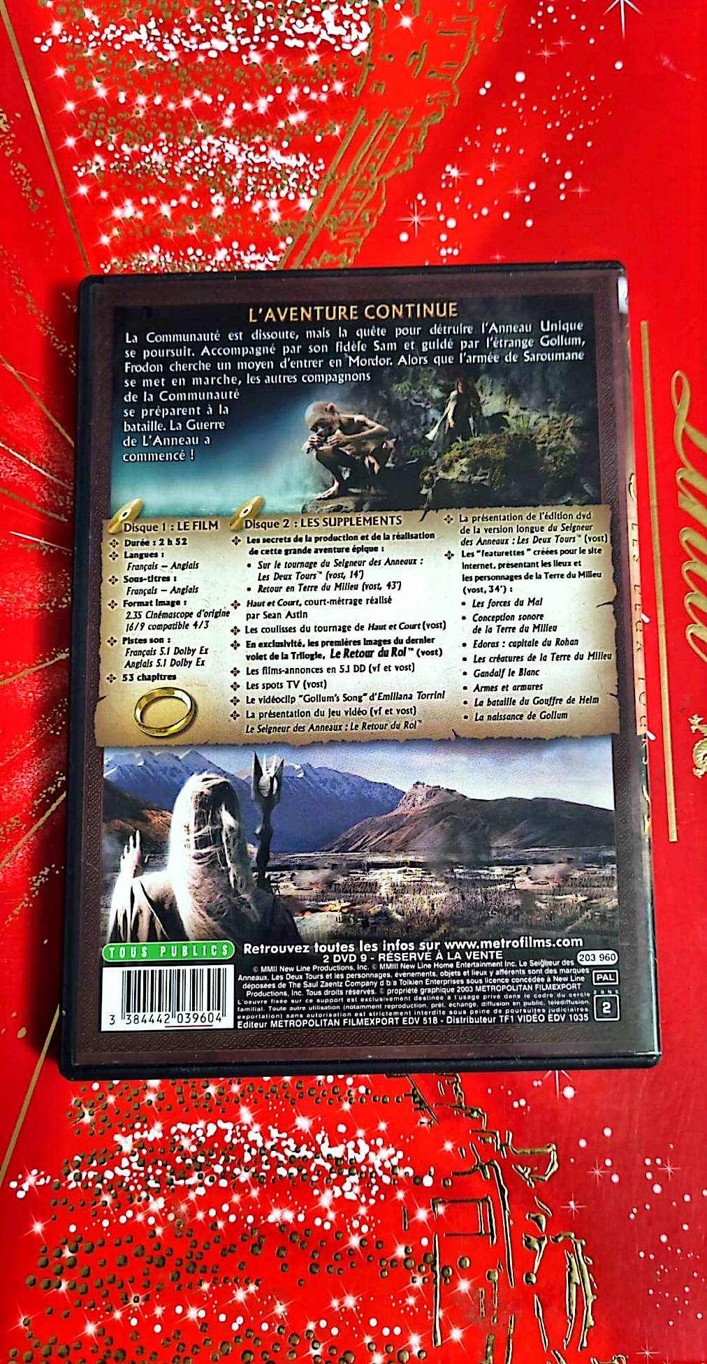 DVD : le seigneur des anneaux les deux tours