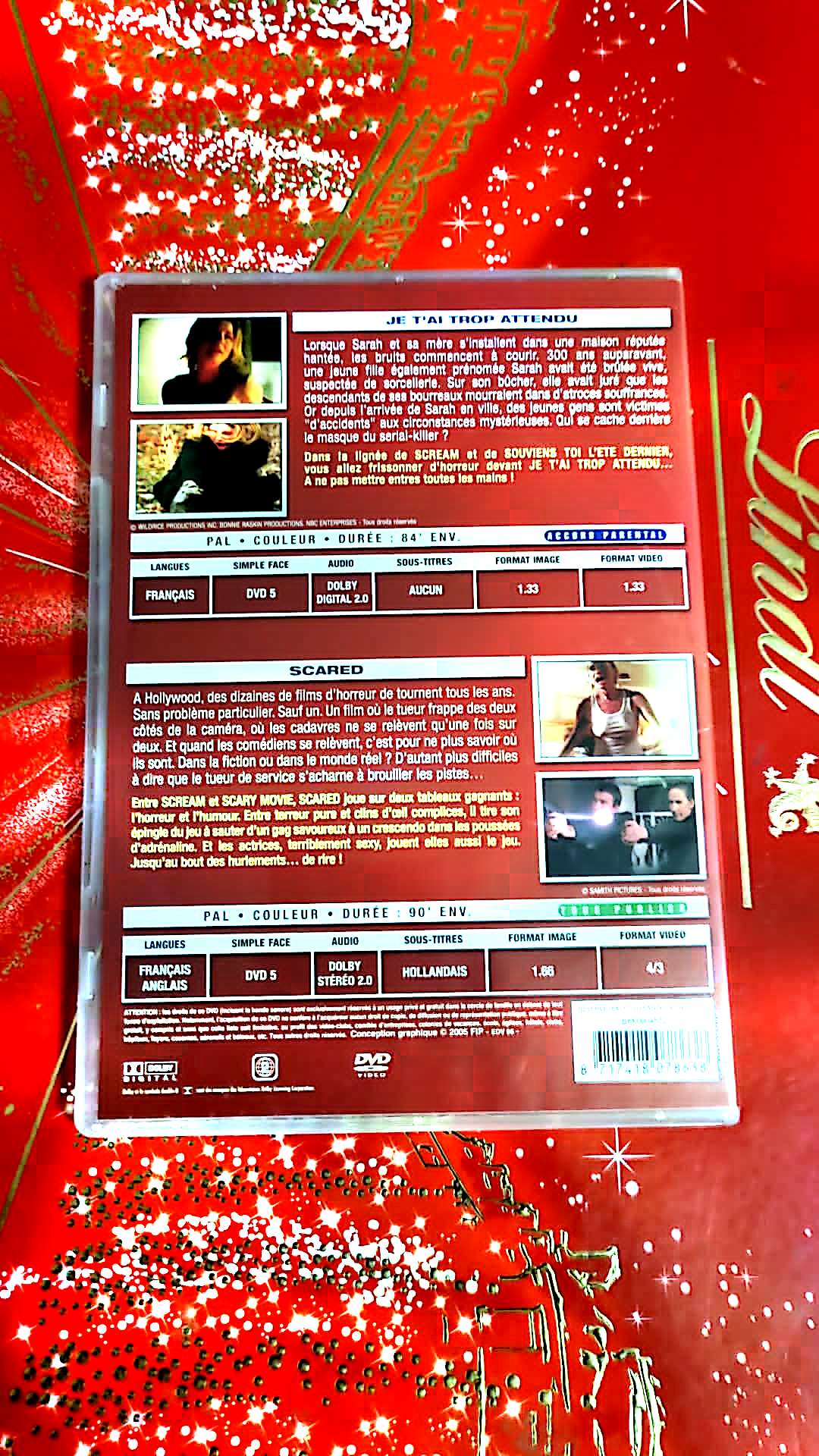 DVD : Coffret DVD 2 Films – Je t’ai trop attendu + Scared – Audio & – Sous-titres Néerlandais – (