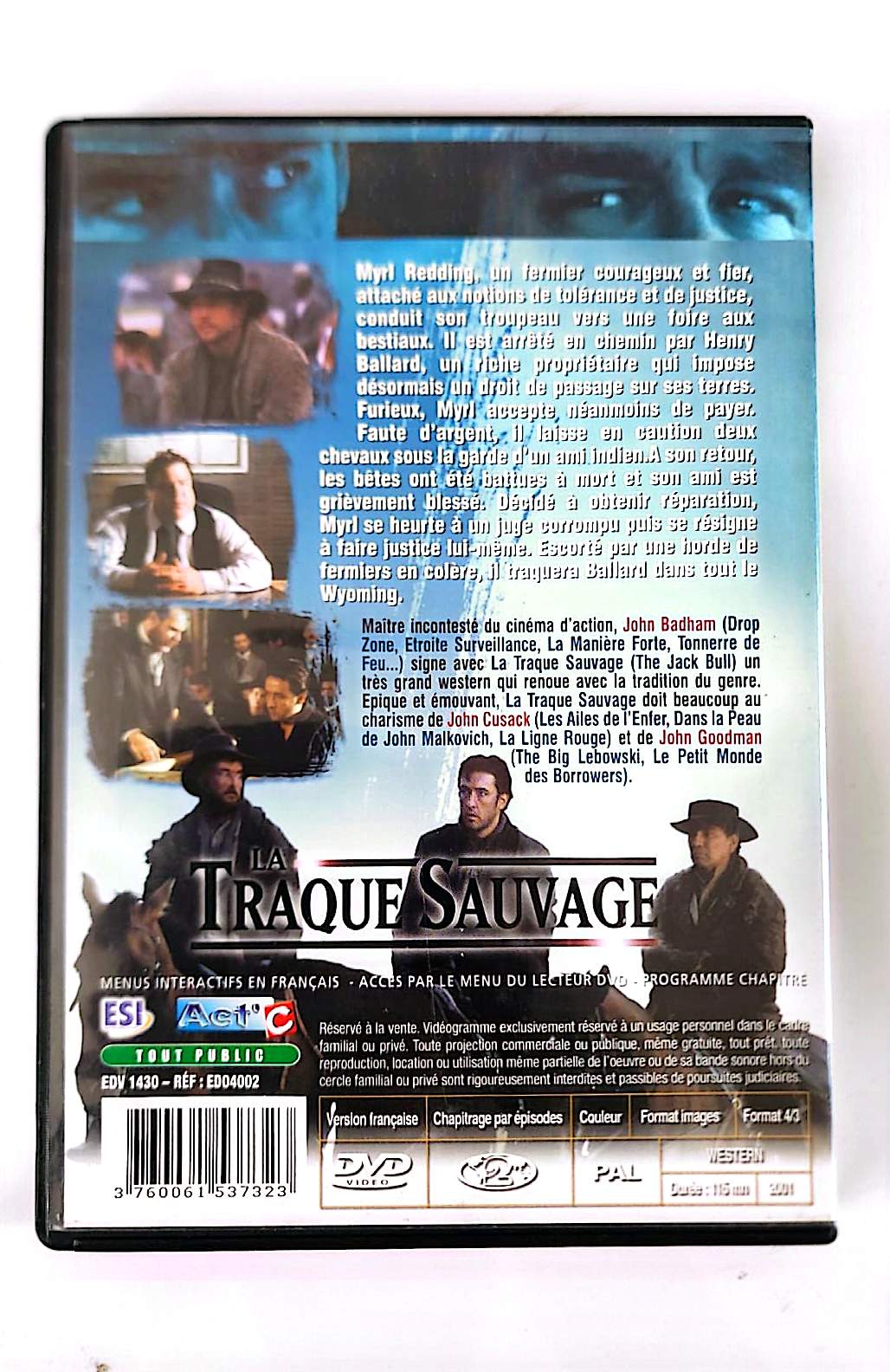 La Traque Sauvage (The Jack Bull) DVD – John Cusack, John Goodman – Western – VF