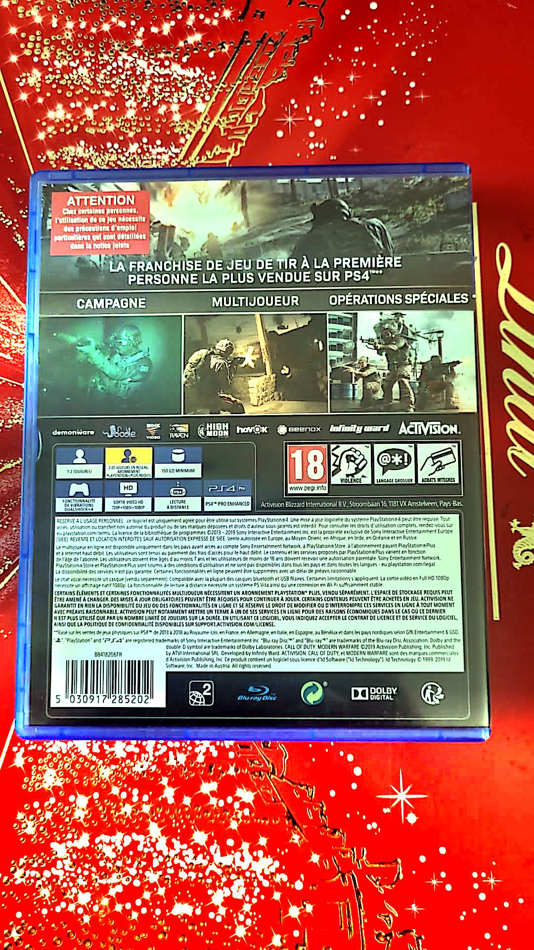 Jeu vidéo PS4 : ps4 call of duty modern warfare