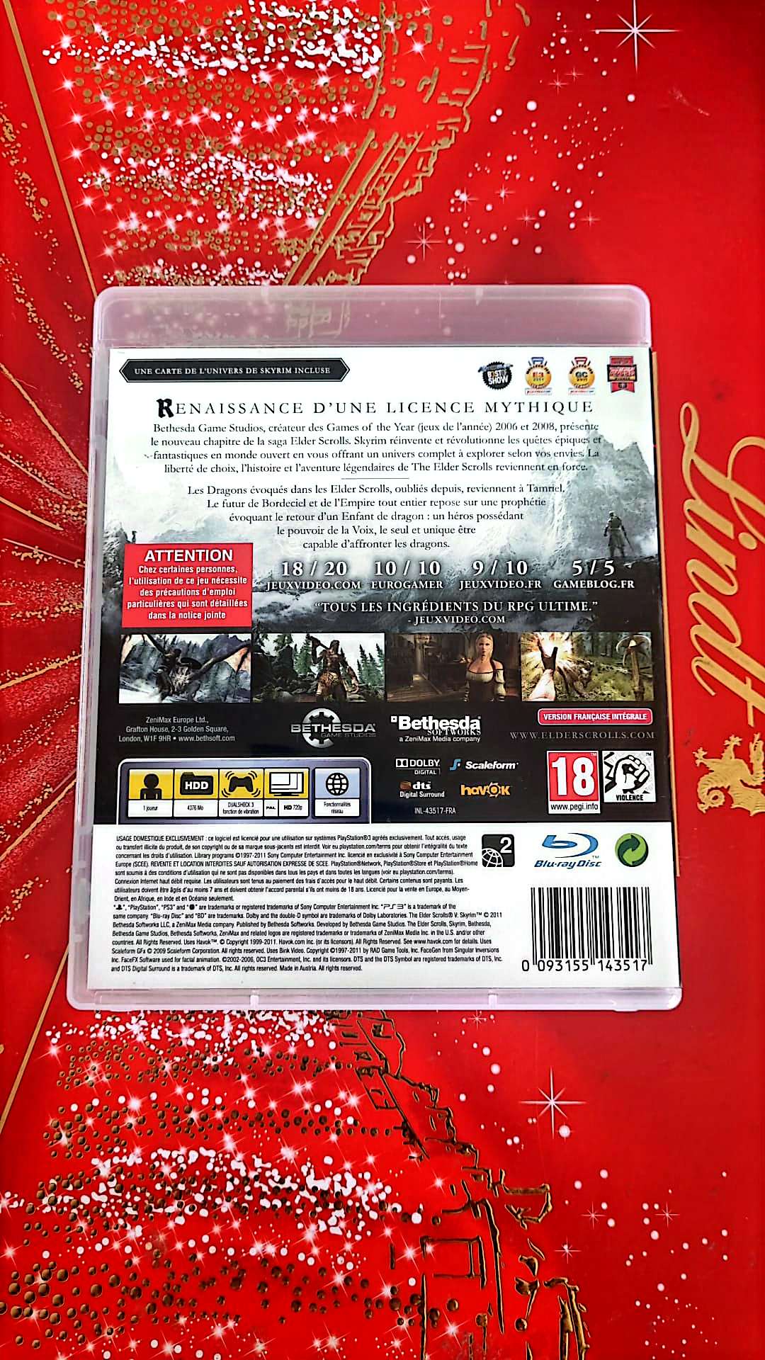 Jeu vidéo PS3 : the elder scrolls v skyrim ps3
