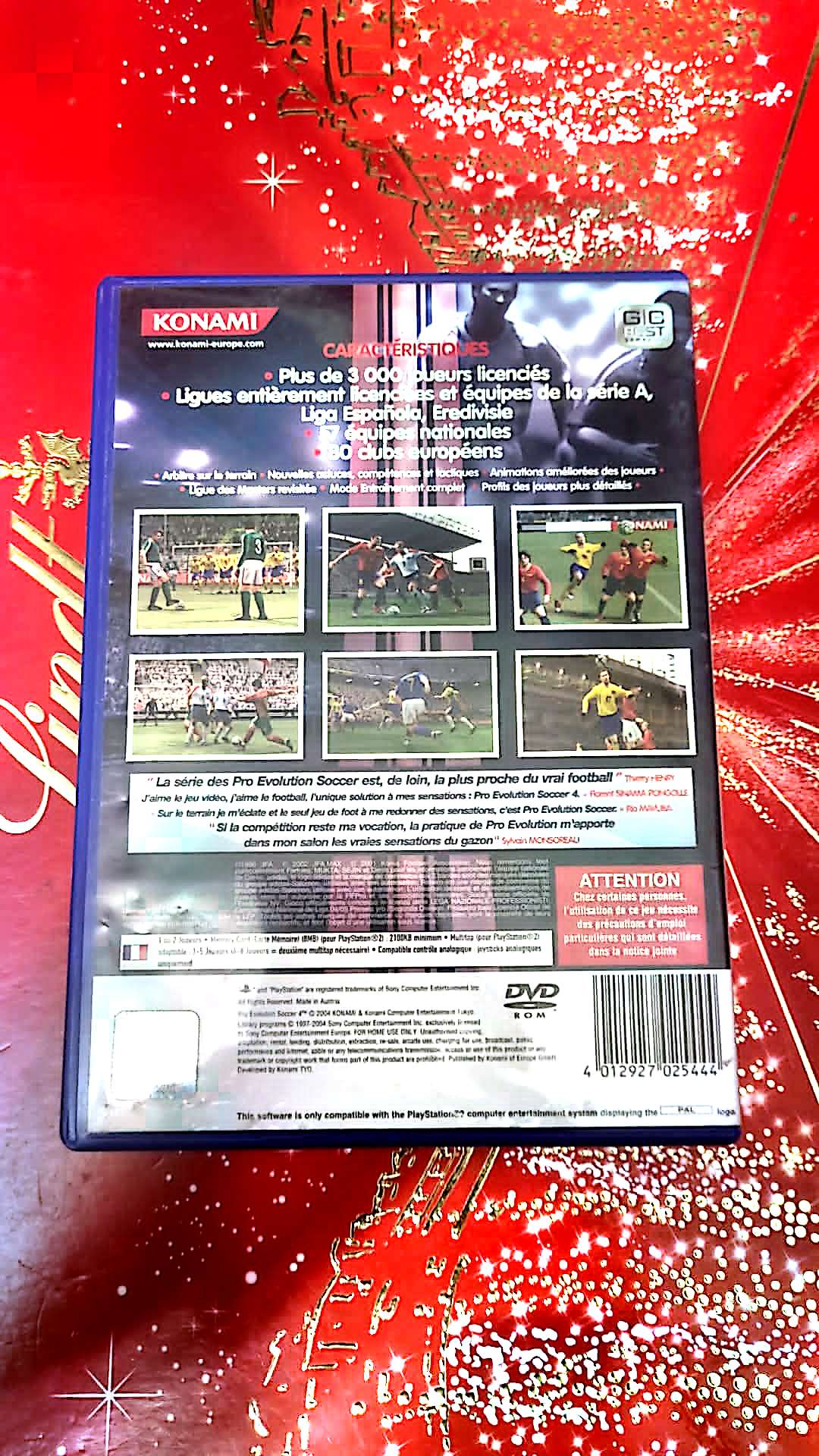 Jeu vidéo PS2 : konami pro evolution soccer 4