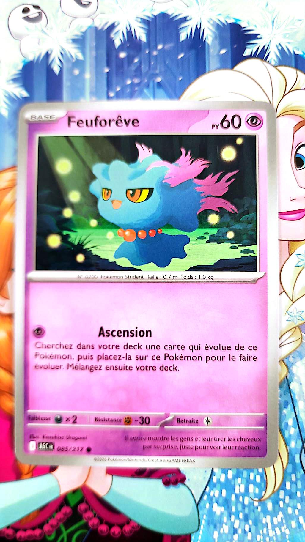 Carte Pokémon Feuforêve 085/217 – Carte Psy TCG Française – Pokémon Spectre – Collection & Jeu