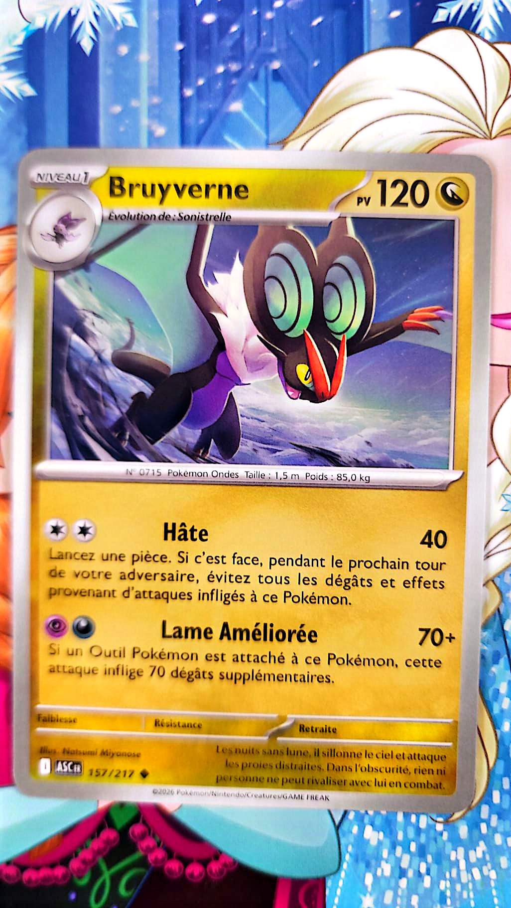 Carte Pokémon Bruyverne 157/217 – Carte TCG Française – Type Dragon – Attaques Hâte & Lame Améliorée