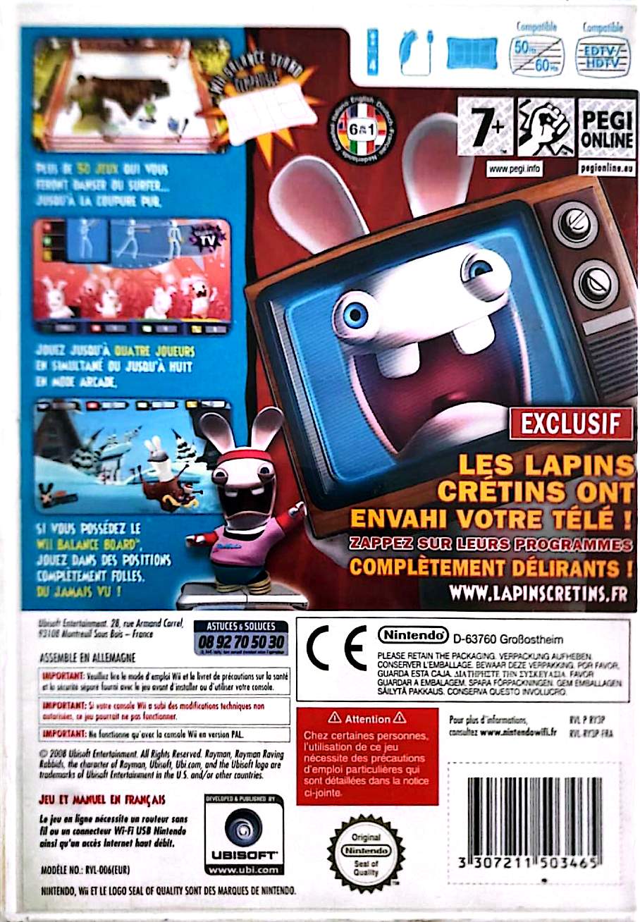 Rayman Prod Présente The Lapins Crétins Show Jeu Nintendo Wii PAL – Party Game Multijoueur Ubisoft