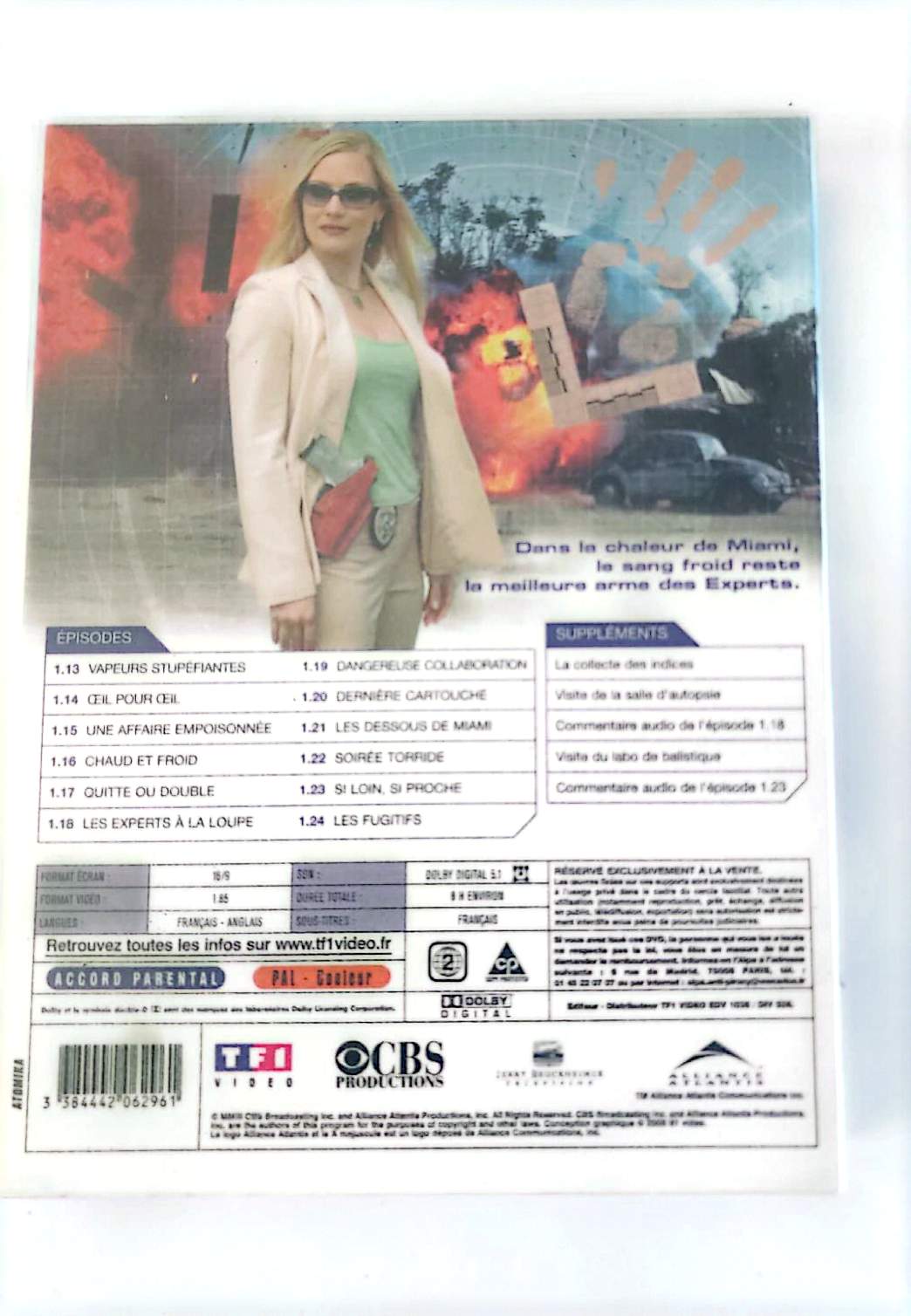Les Experts : Miami Saison 1 Ép. 13-24 Coffret 3 DVD – Série Policierè CSI | Zone 2 PAL Français Anglais