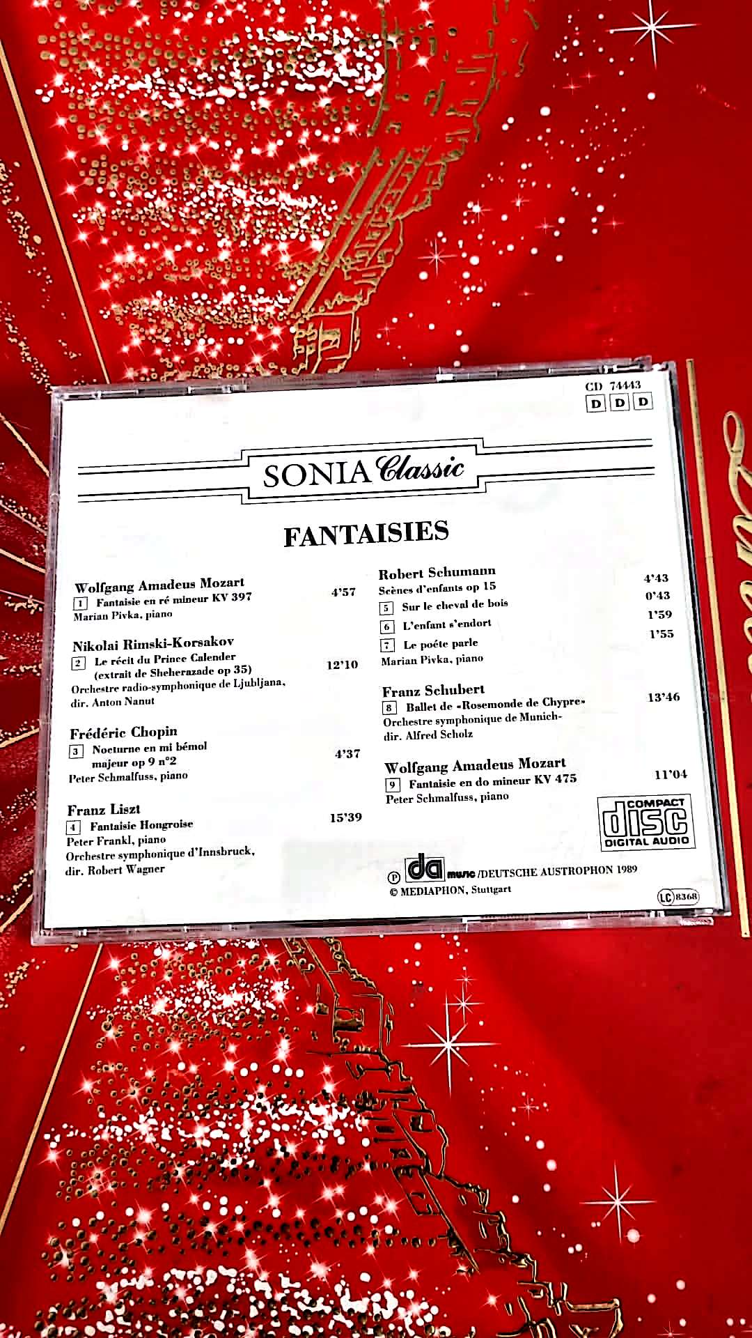 CD musique classique – Fantaisies de Mozart, Rimski-Korsakov, Chopin, Liszt, Schumann et Schubert