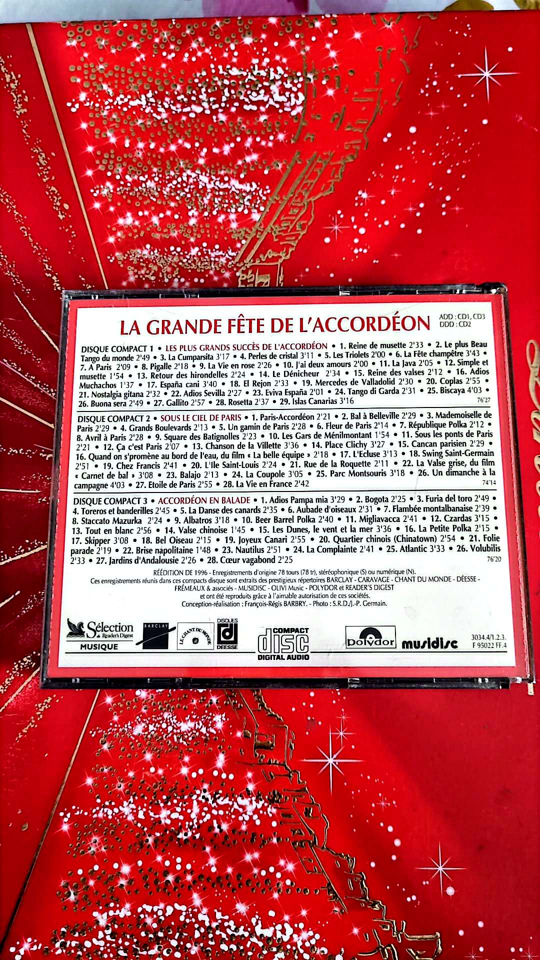 Coffret CD – La Grande Fête de l’Accordéon (3 disques musique française traditionnelle)
