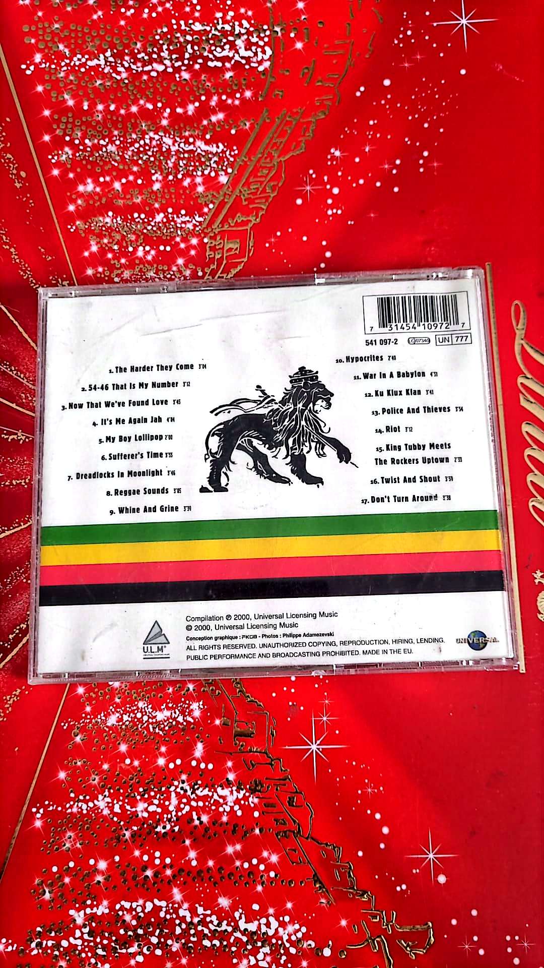 CD Compilation – Reggae Vol. 1 (Bob Marley, Jimmy Cliff, Steel Pulse, Aswad, et autres)