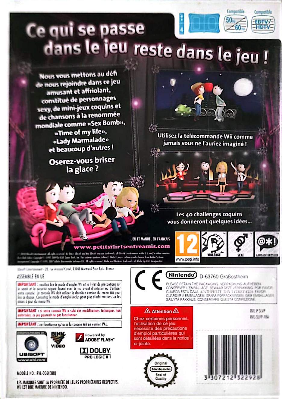Petits Flirts Entre Amis Jeu Nintendo Wii PAL – Party Game Adulte Multijoueur Ubisoft