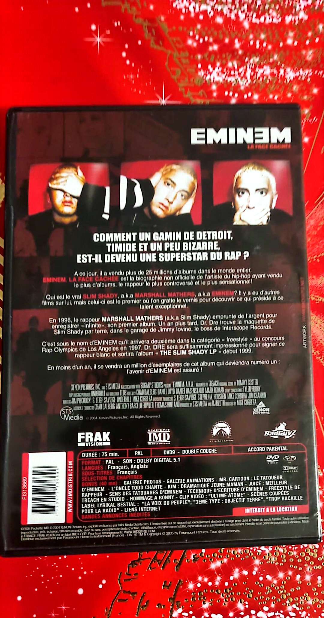 DVD : eminem la face cachée
