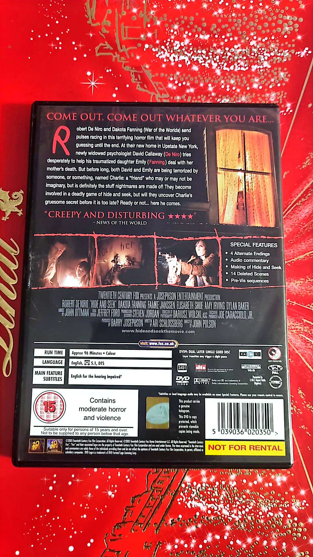 DVD : hide and seek film